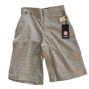 NWT element gingham shorts size 26